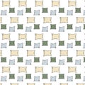 Pattern with pillows Royalty Free Stock Photo